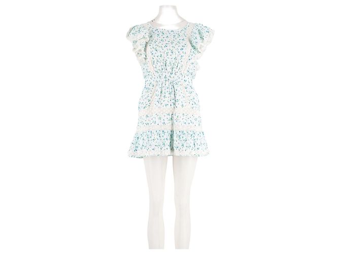 Autre Marque Love Shack Fancy Baumwollkleid weiß
