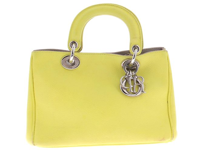 Autre Marque Borsa a mano in pelle Diorissimo Giallo