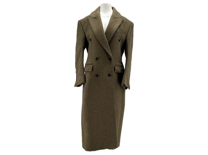 Autre Marque ROHE Long Khaki Wool Jacket