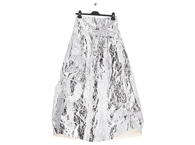 Autre Marque NICCOLÒ PASQUALETTI Silberner Baumwollrock XS