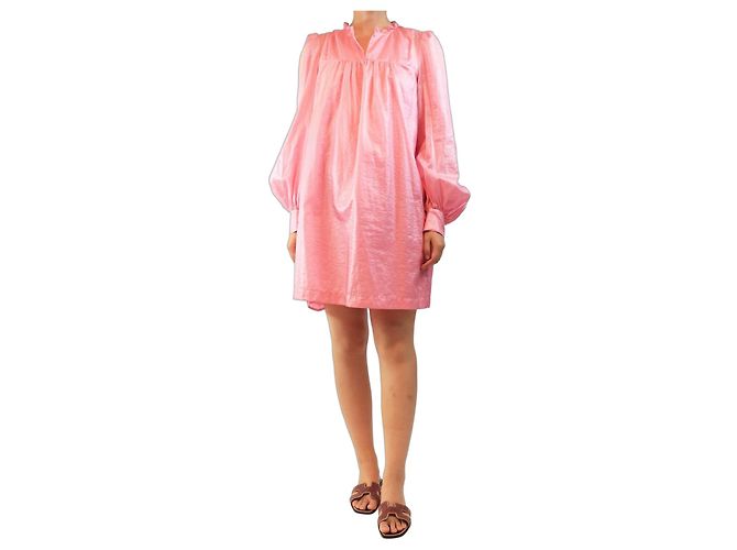 Baum und Pferdgarten Vestido mini rosa de manga comprida - size UK 14
