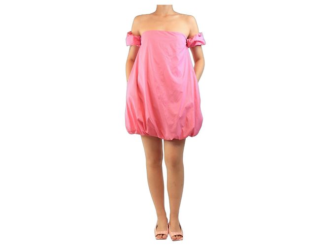 Staud Rosa Bubble Mini-Kleid - size UK 14 Pink