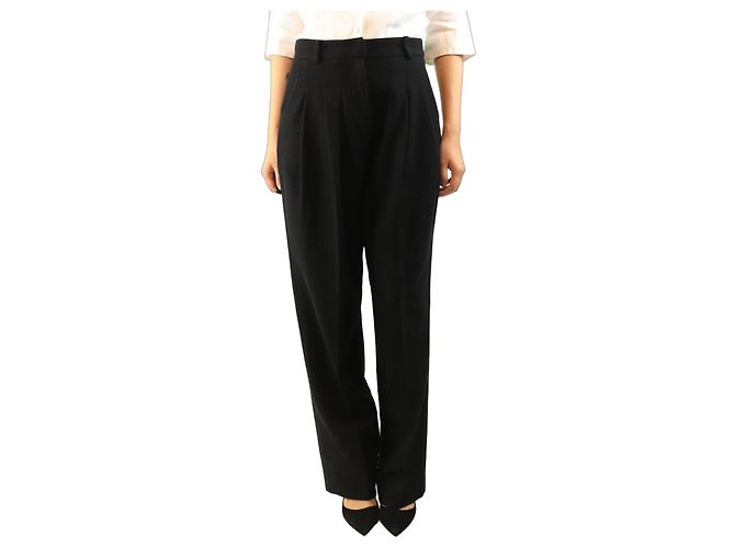 Autre Marque Black wool-blend trousers - size M