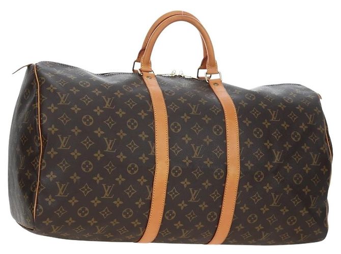 LOUIS VUITTON Monogram Keepall 55 Boston Bag M41424 LV