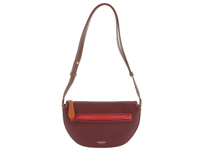 Bolsa 2-Way Olympia em couro Burberry Marrom Vermelho Bordeaux