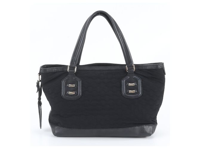 Saco Tote Gucci GG em neoprene e couro Preto