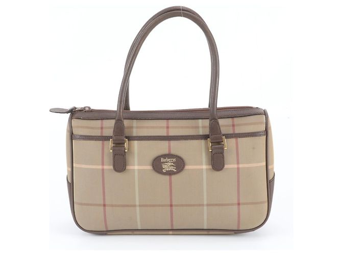 Saco Tote em couro Burberry Nova Check Marrom