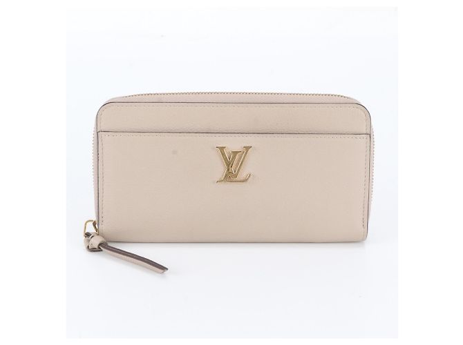 Louis Vuitton RFID-protected Zippy Lockme Leather Long Wallet Grey