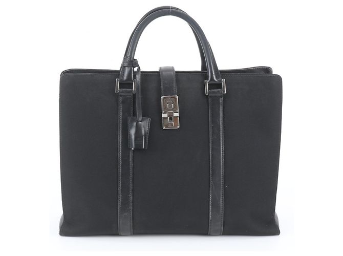 Borsa Gucci in pelle e nylon Nero
