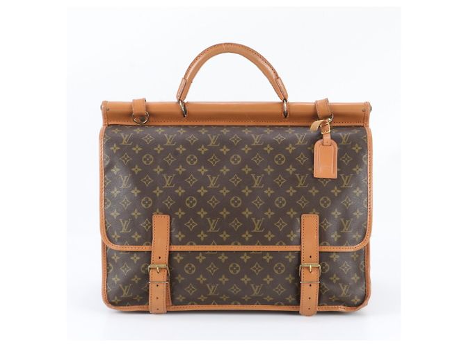 Bolsa Boston Louis Vuitton Monogram Cléber Marrom