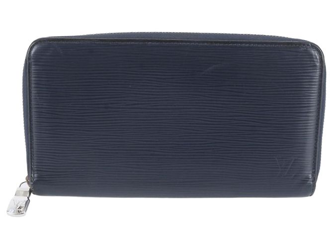 Louis Vuitton Epi Zippy Organizer NM Long Wallet Navy blue