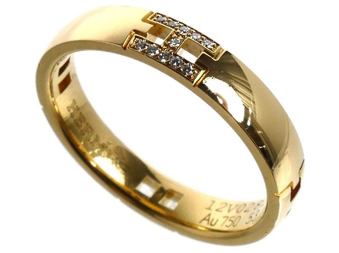 Ring Hermès Anillo Banda Hercules Hermes en Oro Amarillo 18K