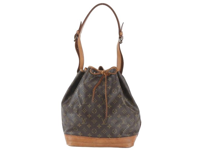 Borsa a tracolla in pelle Louis Vuitton Monogram Noe M42224 Marrone