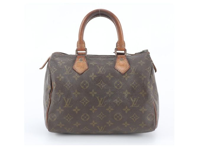 Louis Vuitton Monogram Speedy 25 Mini Boston Bag Marrom