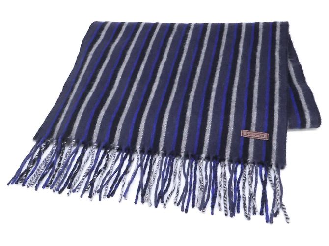 Louis Vuitton Wool Stole Black Blue