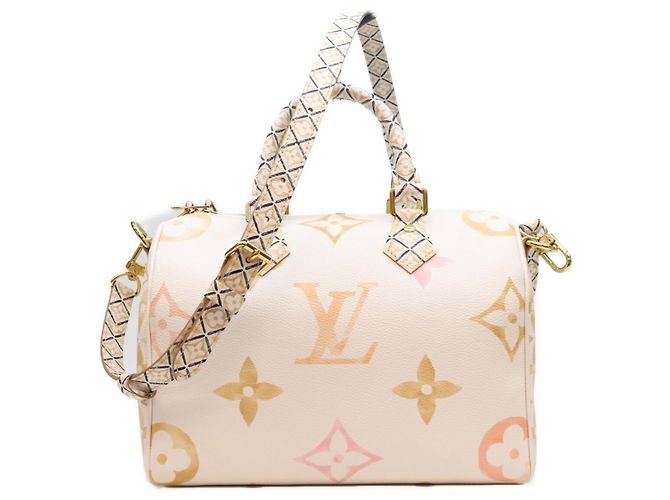 Speedy Bolso Boston Louis Vuitton Monogram Beige