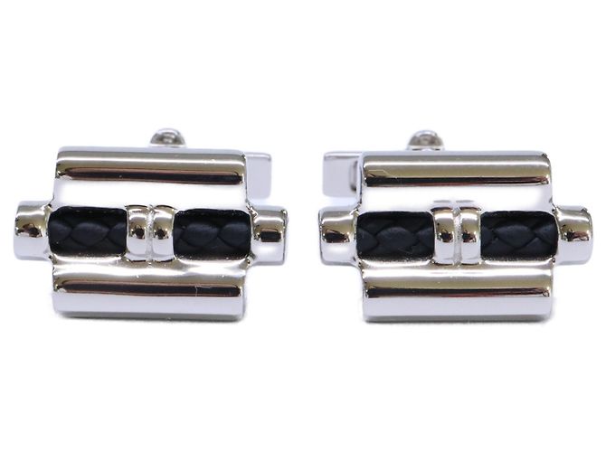 Hermès Gemelli Hermes Tournis Metal Nero Argento