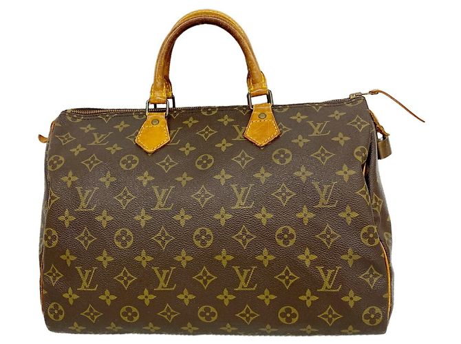 Bolso Louis Vuitton Monogram Speedy 35 Castaño