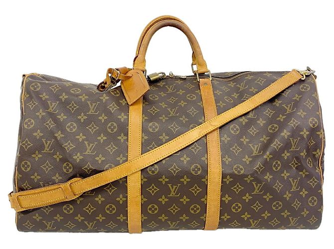 Louis Vuitton Boston Monogram Keepall Bandoulière 60 Marrone