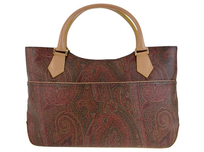 Saco Tote ETRO com padrão paisley castanho Marrom