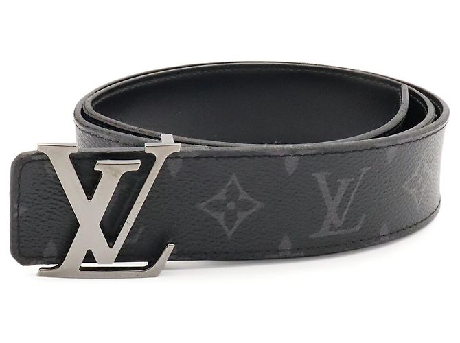 Cinto Louis Vuitton Monogram Eclipse Marrom Preto