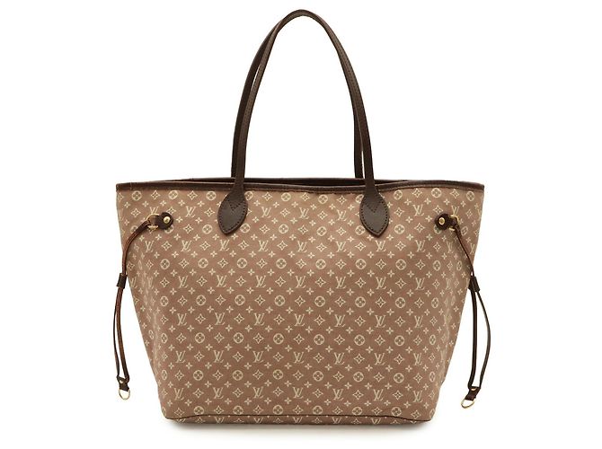 Saco Tote Louis Vuitton Monogram Idylle Neverfull MM Marrom Branco