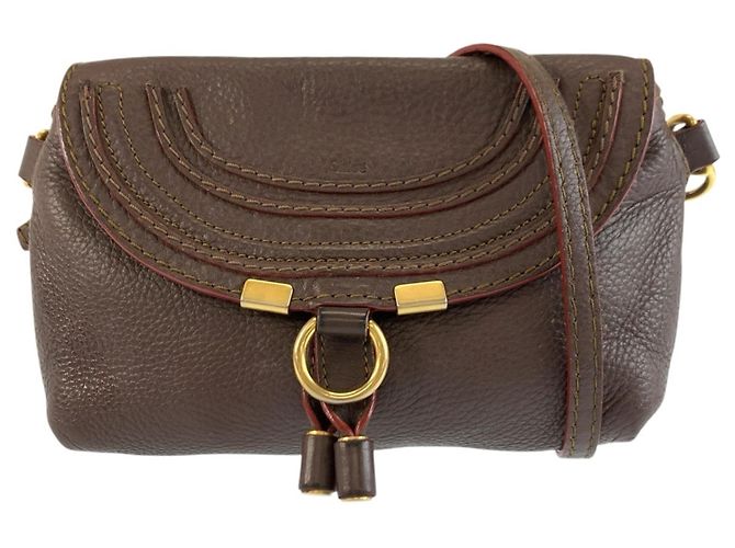 Borsa a tracolla Chloé Marcie in pelle marrone