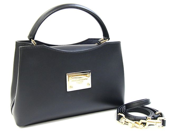 Borsa in pelle nera Dolce & Gabbana Nero