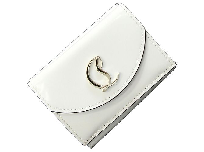 Christian Louboutin Tri-Fold Geldbörse Weiß Rot