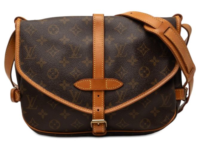 Louis Vuitton Brown Monogram Saumur 25 Marrom