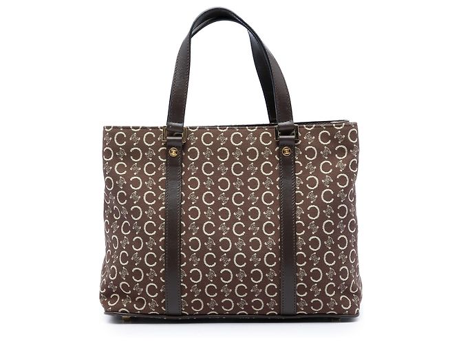 Céline Tote Celine Brown C Macadam Canvas Marrone Marrone scuro