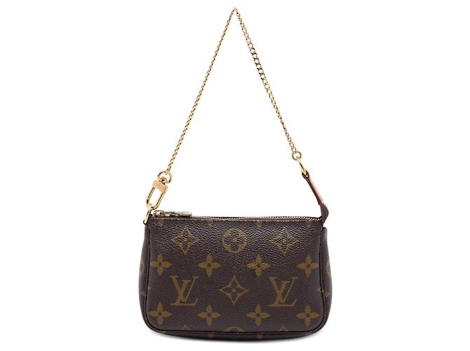 Louis Vuitton Brown Monogram Mini Pochette Accessoires Marron