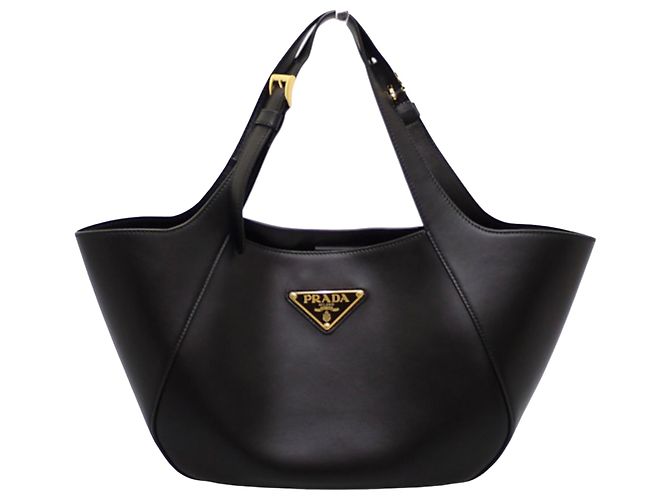 Prada Black Medium Leather Tote