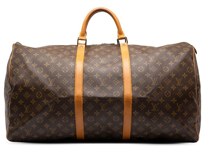 Louis Vuitton Brown Monogram Keepall 60 Marrom