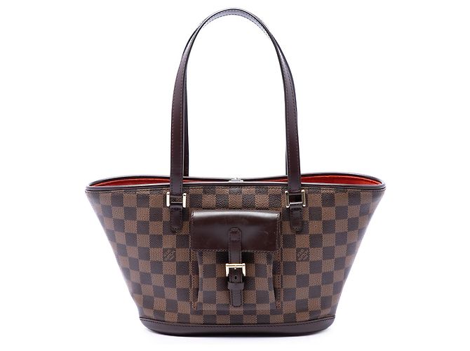 Louis Vuitton Brown Damier Ebene Manosque PM Castaño