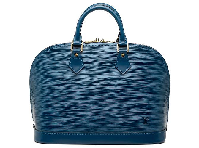 Louis Vuitton Blue Epi Alma PM Bleu