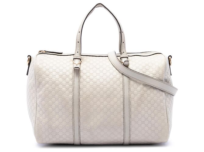 Sac Boston Gucci Nice White Microguccissima Blanc Écru