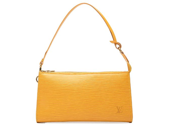 Louis Vuitton Yellow Epi Pochette Accessoires Gelb