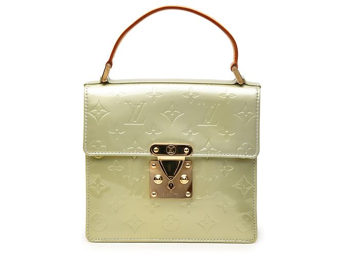 Louis Vuitton Green Monogram Vernis Spring Street Verde Verde claro