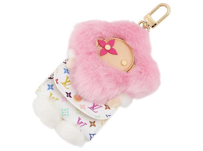 Vivienne Amuleto de bolso Louis Vuitton Monogram Multicolore Rosa