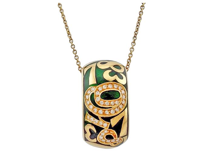 Autre Marque Collar Oval Franck Muller Talisman Dorado