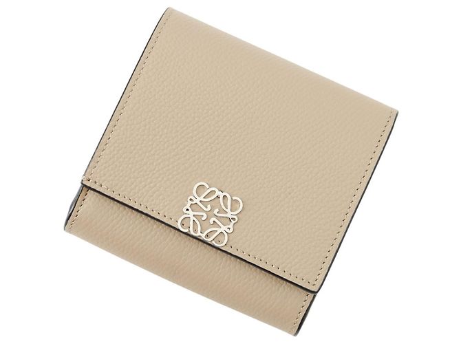 Loewe Anagram Compact Flap Wallet Sand