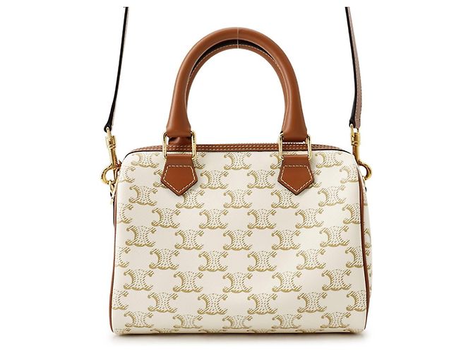 Céline Borsa Boston Small Triomphe Celine Marrone Beige
