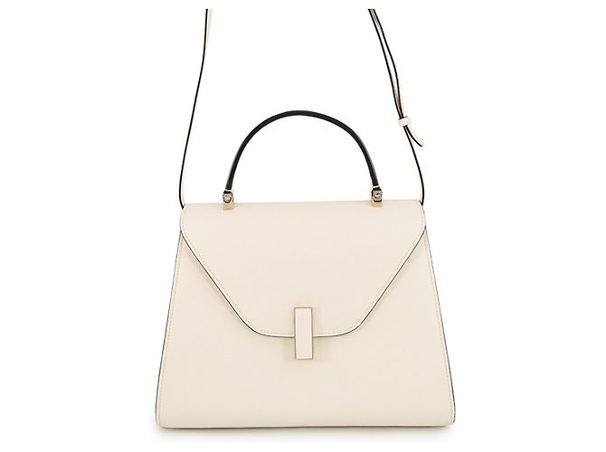 Bolso de mano Valextra Iside Medium Blanco
