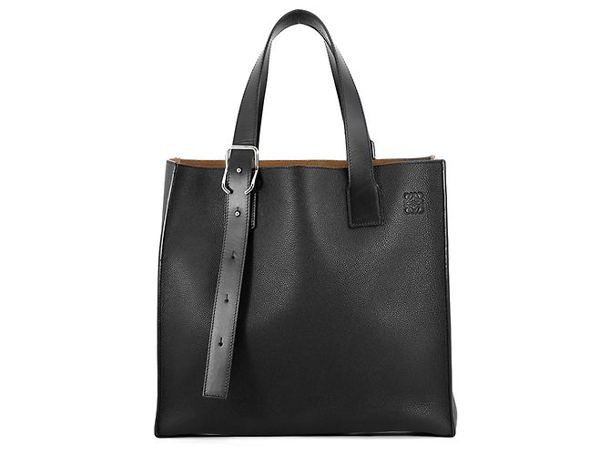 Borsa Tote Loewe in pelle nera Nero