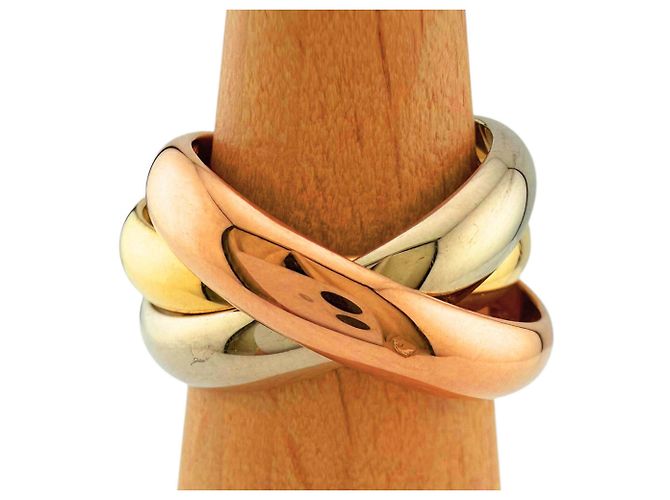 Anel Cartier Trinity Prata Dourado