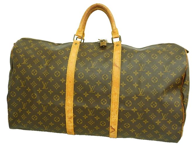 Louis Vuitton Boston Monogram Keepall Bandoulière 60 Marrone