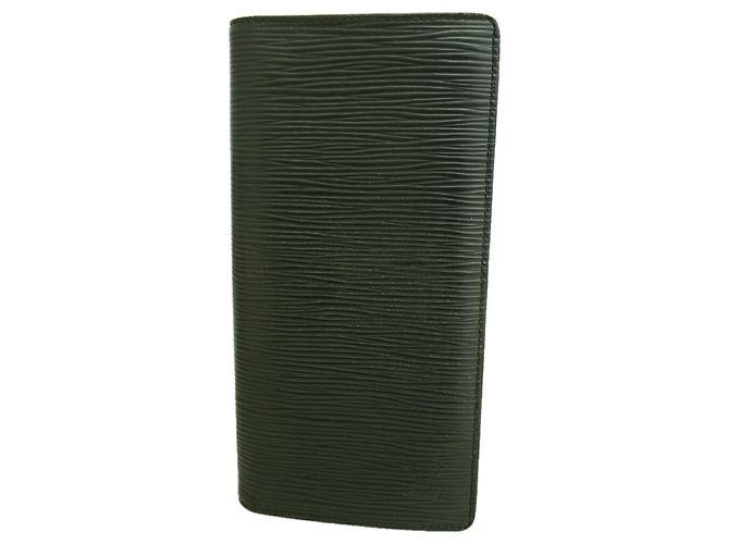 Louis Vuitton Epi Leather Portefeuille Brazza Long Wallet Black