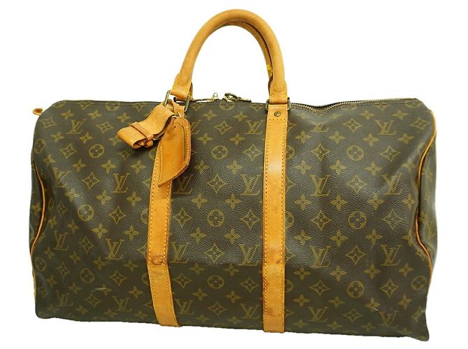 Louis Vuitton Boston Monogram Keepall 50 Marrom