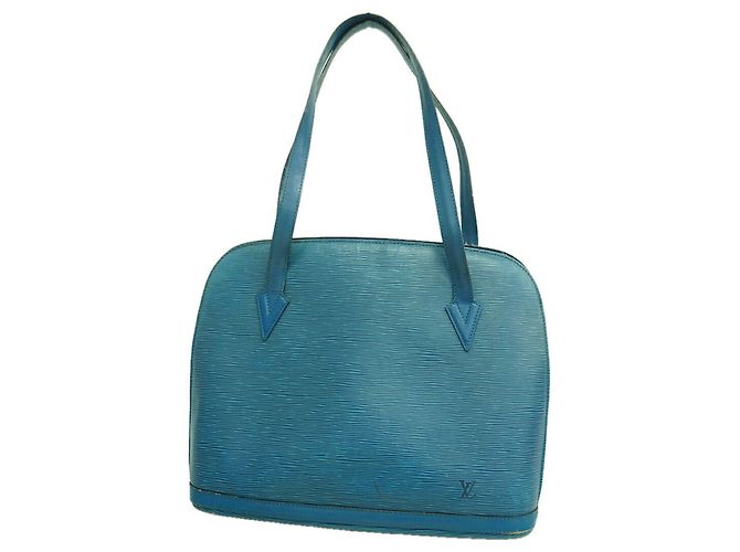 Borsa a tracolla Louis Vuitton Epi Lussac Blu